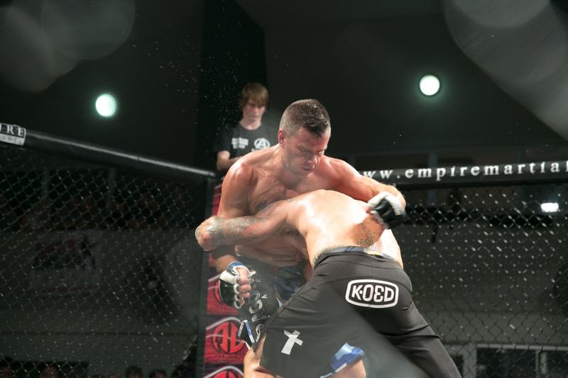 MMA cage fight